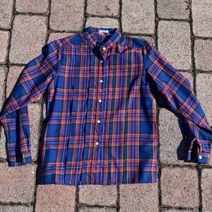 Levi’s Vintage Plaid Pleated-Front Button Down Long Sleeve Shirt